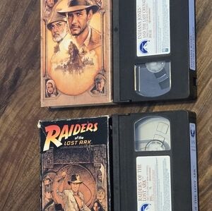 Indiana Jones 2 VHS Tape Set Raiders Of The Lost Ark And The Lqst Crusade